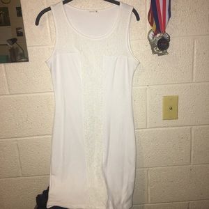 White flattering dress